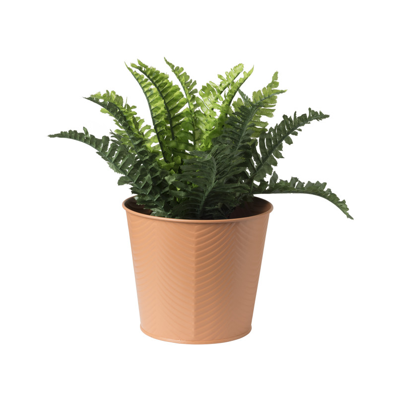 Bloempot patroon maat L - ø15x18 cm - oranje