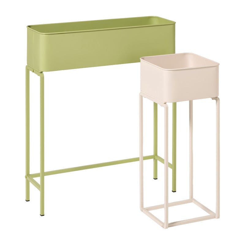 Plantenbak voor balkon breed - groen - 60x71x20 cm