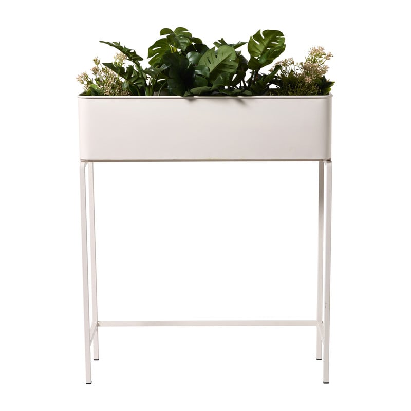 Plantenbak voor balkon breed - beige - 60x71x20 cm