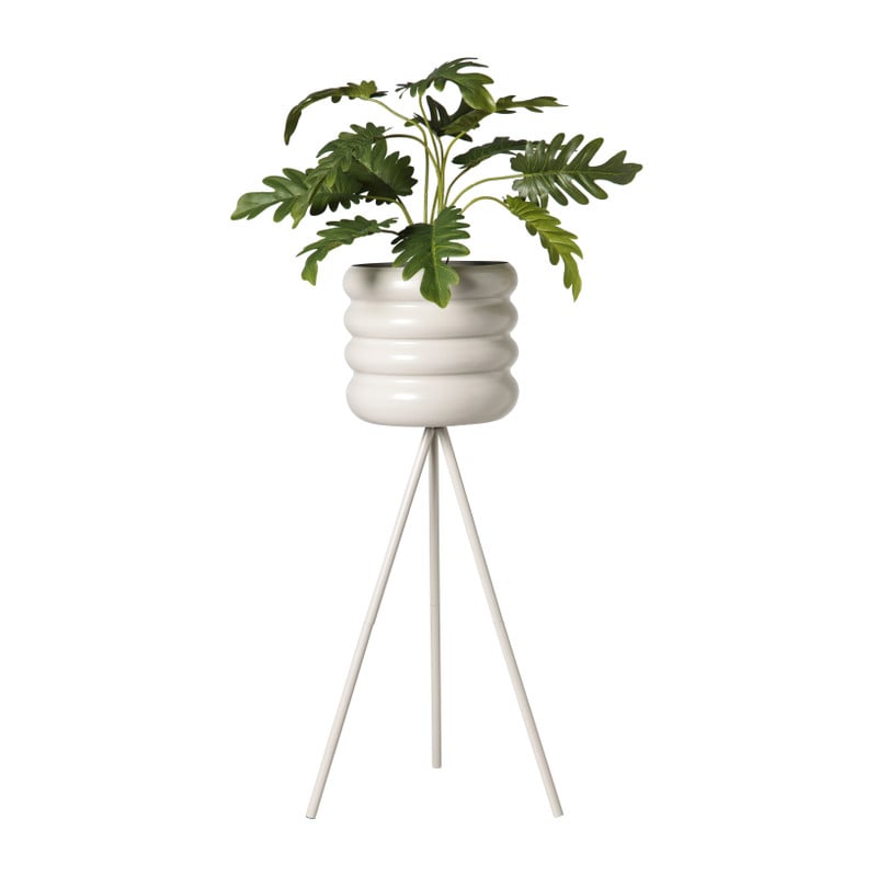 Bloempot bubbles op voet klein - beige