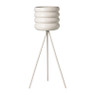 Bloempot bubbles op voet klein - beige