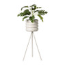 Bloempot bubbles op voet klein - beige