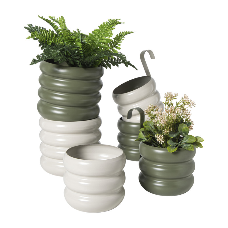 Bloempot bubbles groot - groen