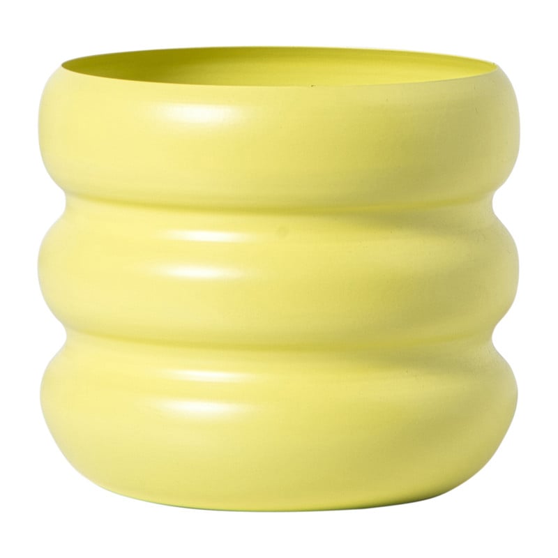 Bloempot bubbles klein - geel