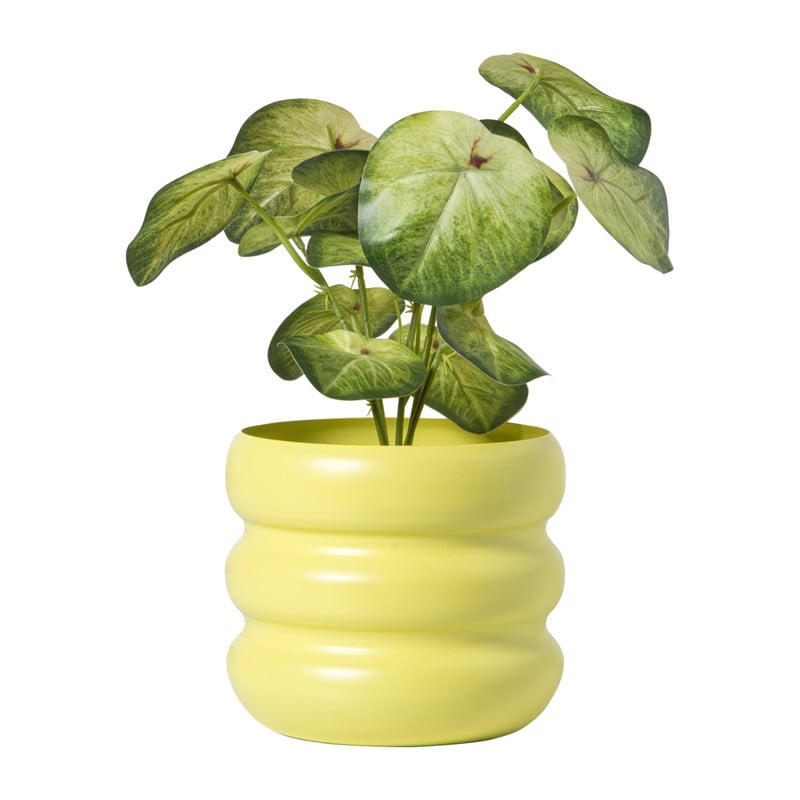 Bloempot bubbles klein - geel