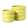 Bloempot bubbles klein - geel
