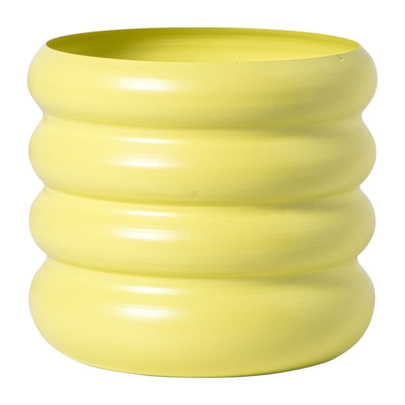 Bloempot bubbles groot - geel