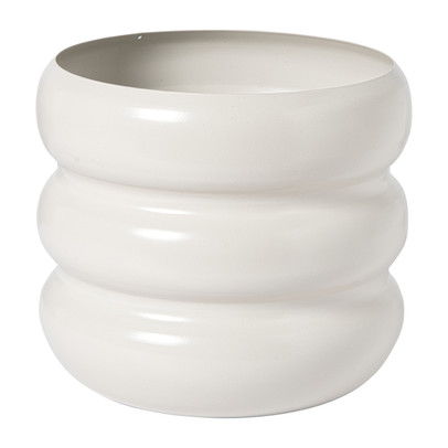 Bloempot bubbles klein - beige - ø15x14 cm