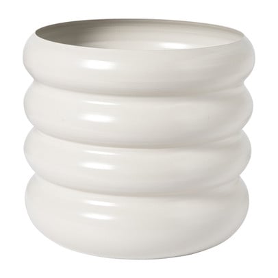 Bloempot bubbles groot - beige - ø19x18 cm