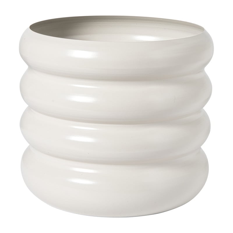 Bloempot bubbles groot - beige