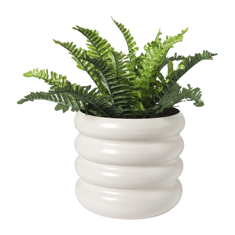 Bloempot bubbles groot - beige