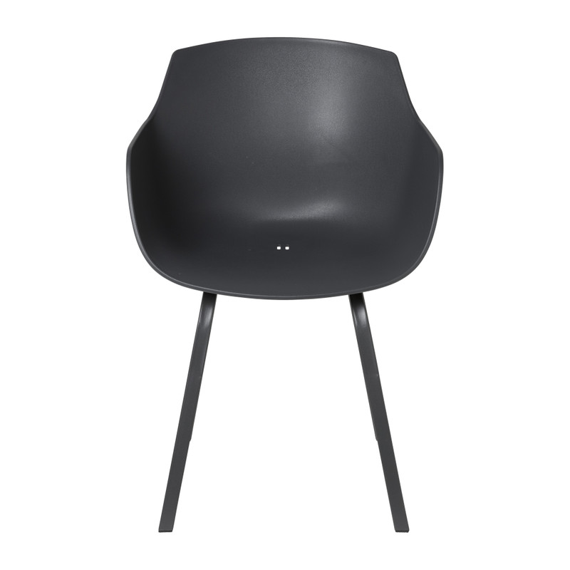 Tuinstoel Nena - donkergrijs - 83x58x54 cm