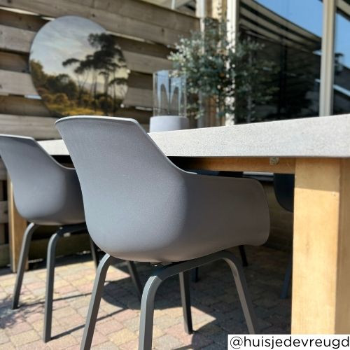 Tuinstoel Nena - donkergrijs - 83x58x54 cm