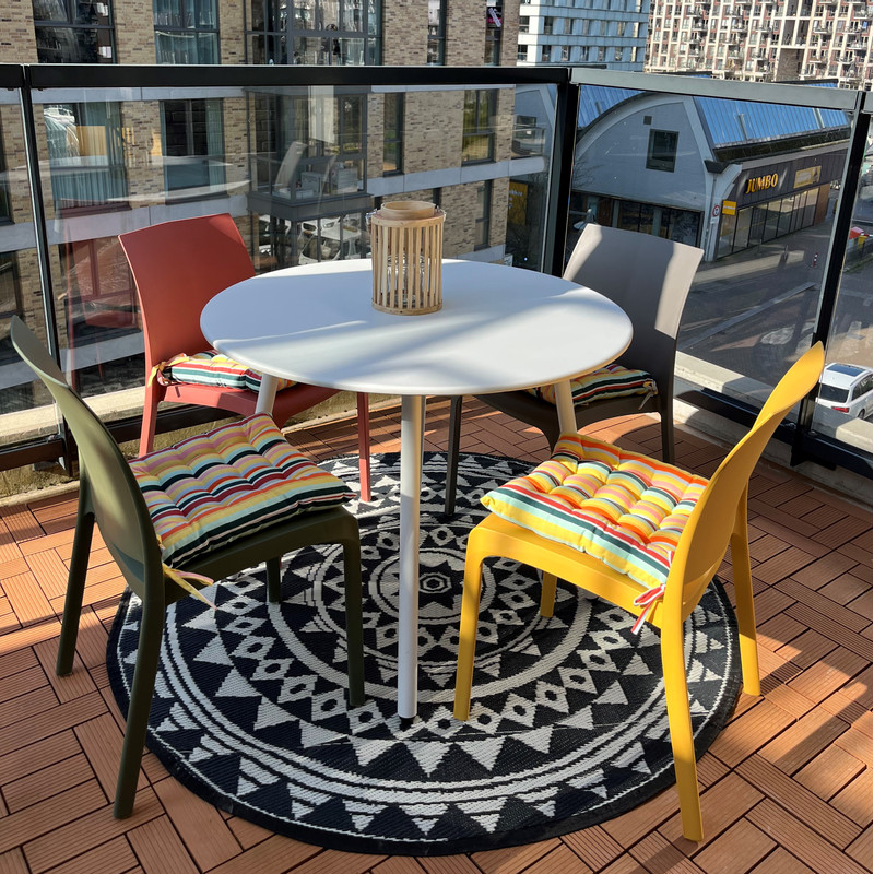 Stapelbare tuinstoel Sara - taupe - 80x54x46 cm