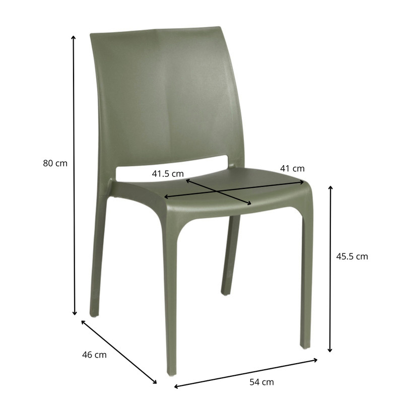 Tuinstoel Sara - groen - 80x54x46 cm