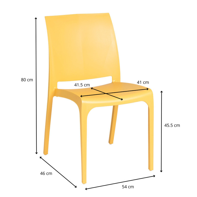 Tuinstoel Sara - okergeel - 80x54x46 cm