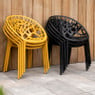 Stapelbare tuinstoel Palma - zwart - 78.5x58x59.5 cm