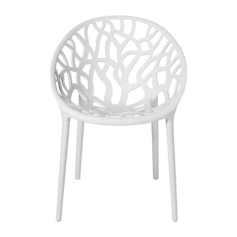 Stapelbare tuinstoel Palma - wit - 78.5x58x59.5 cm
