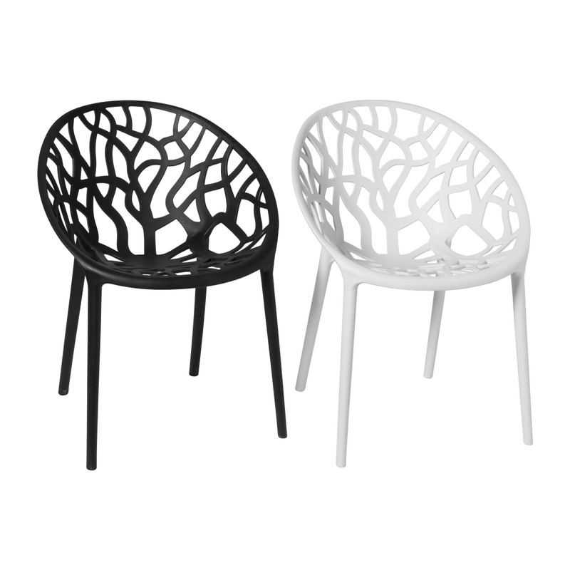 Stapelbare tuinstoel Palma - wit - 78.5x58x59.5 cm