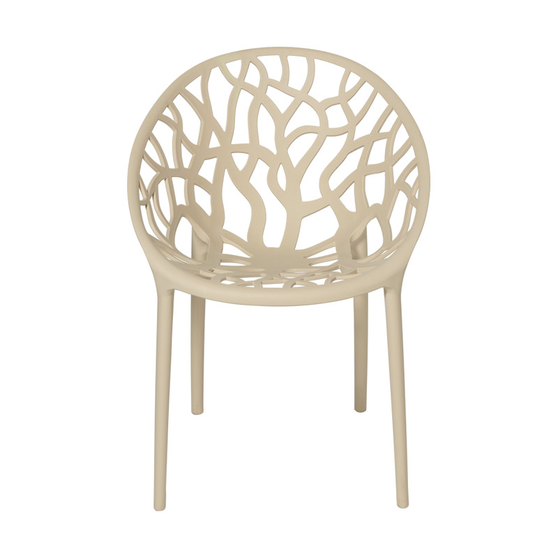 Stapelbare tuinstoel Palma - beige - 78.5x59.5x58 cm