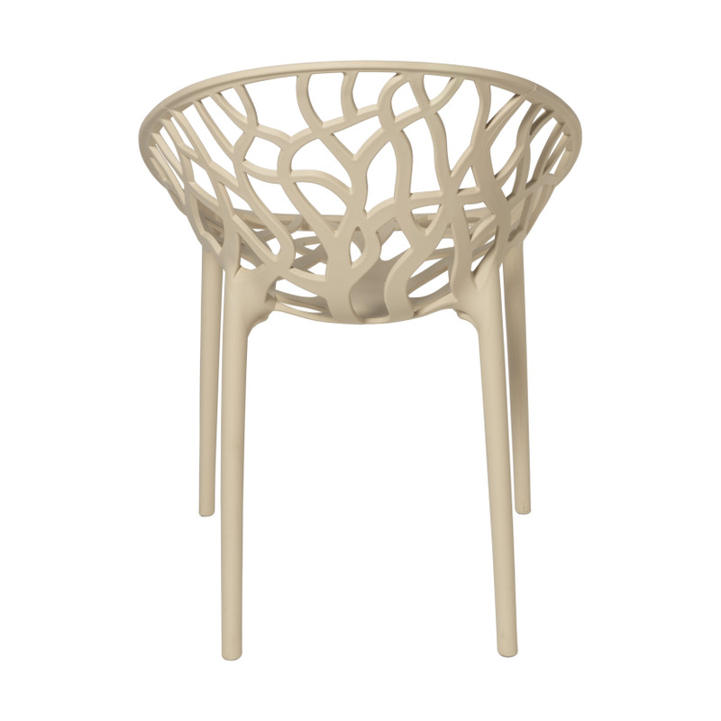 Stapelbare tuinstoel Palma - beige - 78.5x59.5x58 cm