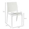Stapelbare tuinstoel Sara - wit - 80x54x46 cm