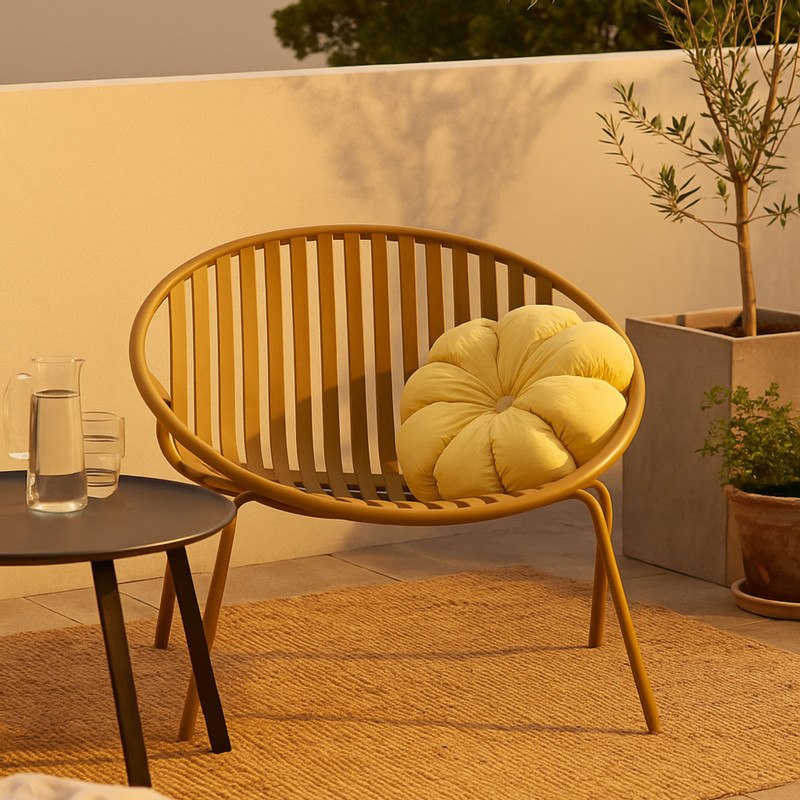 Tuinstoel Daimy - bruin - 73x80x70 cm