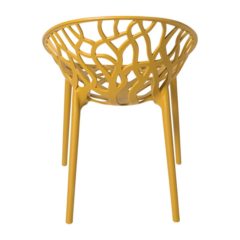 Stapelbare tuinstoel Palma - geel - 78.5x58x59.5 cm