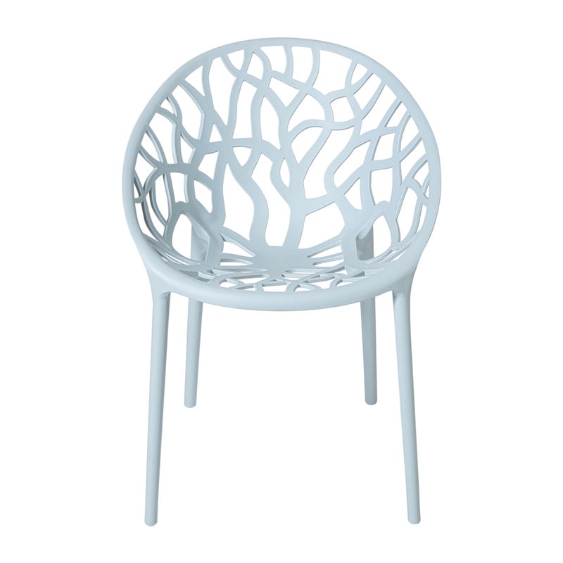 Stapelbare tuinstoel Palma - blauw - 78.5x58x59.5 cm