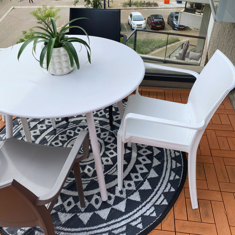 Stapelbare tuinstoel Victoria - wit - 82x58x55 cm