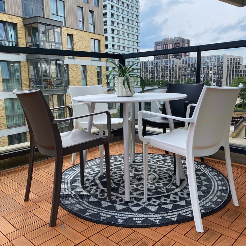 Stapelbare tuinstoel Victoria - taupe - 82x58x55 cm