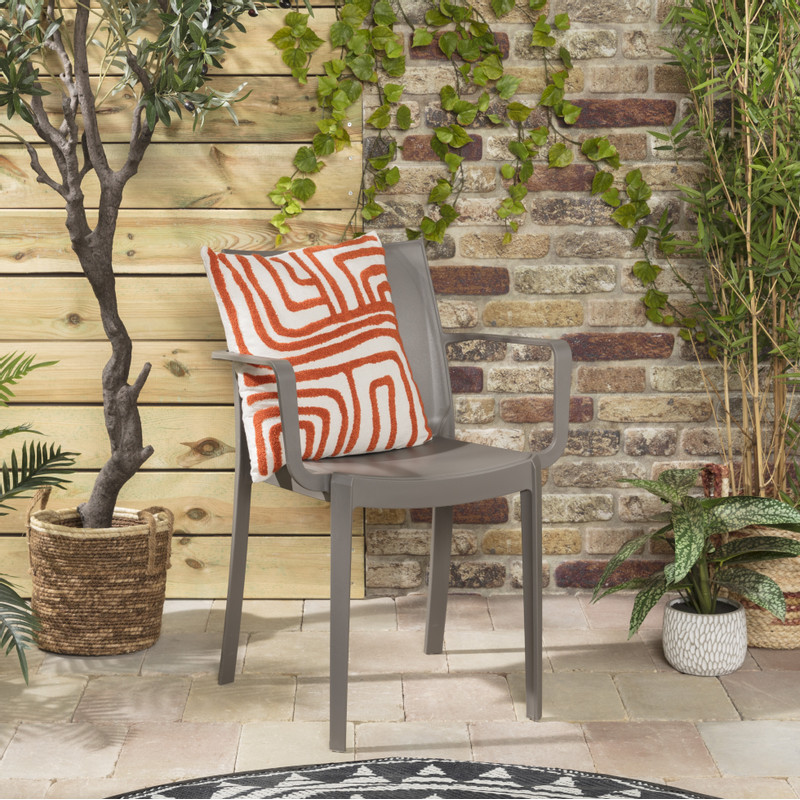 Stapelbare tuinstoel Victoria - taupe - 82x58x55 cm