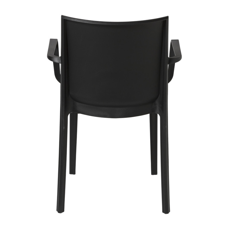 Stapelbare tuinstoel Victoria - zwart - 82x58x55 cm