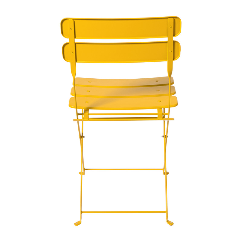 Inklapbare bistrostoel Kos - geel - 84x48x42 cm