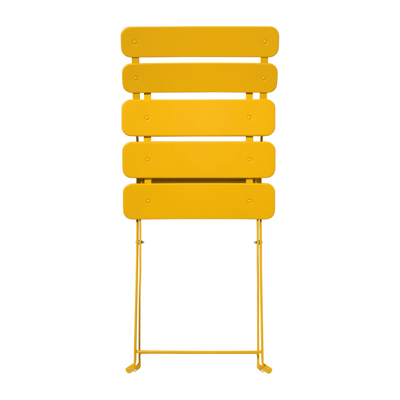 Inklapbare bistrostoel Kos - geel - 84x48x42 cm
