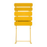 Inklapbare bistrostoel Kos - geel - 84x48x42 cm