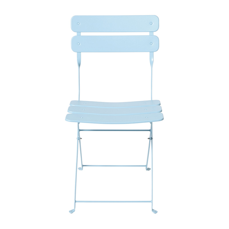 Inklapbare bistrostoel Kos - blauw - 84x48x42 cm