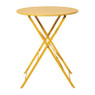 Inklapbare bistrotafel Kos - geel - ø60x71 cm