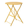 Inklapbare bistrotafel Kos - geel - ø60x71 cm
