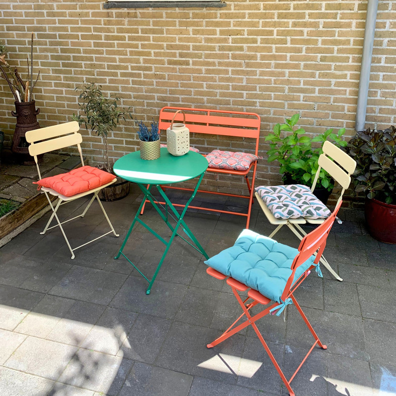 Inklapbare bistrotafel Kos - groen - ø60x71 cm