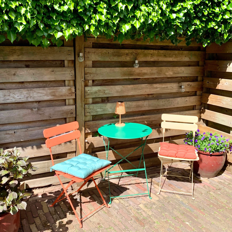 Inklapbare bistrotafel Kos - groen - ø60x71 cm