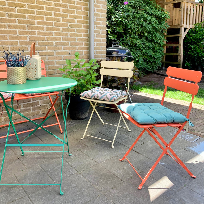 Inklapbare bistrostoel Kos - rood - 84x48x42 cm