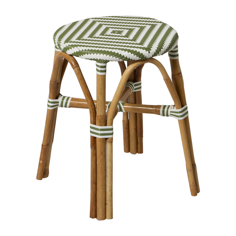 Krukje paris - groen/wit - ø34x45 cm