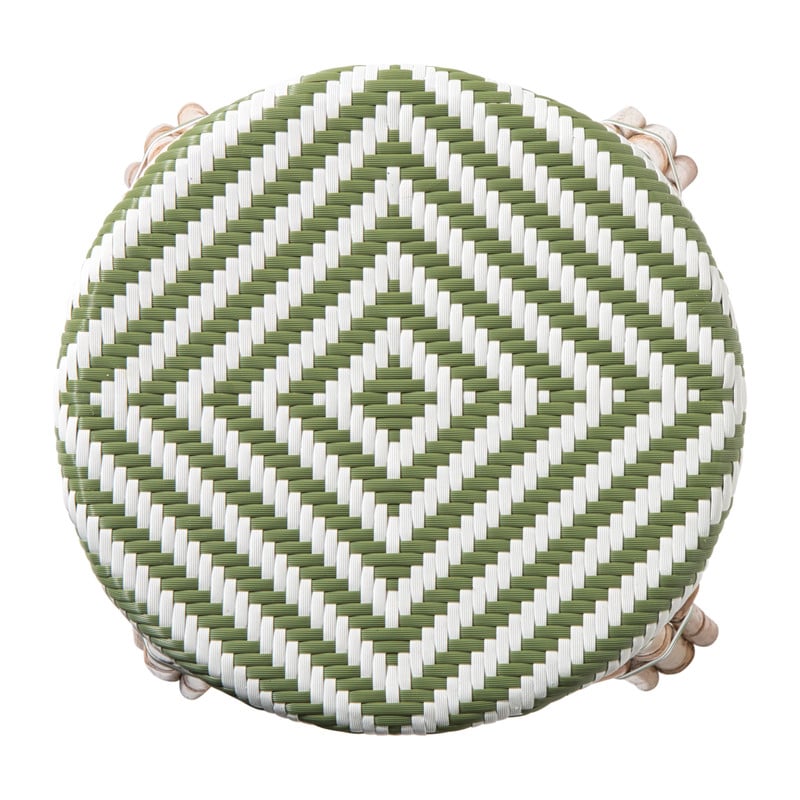 Krukje paris - groen/wit - ø34x45 cm