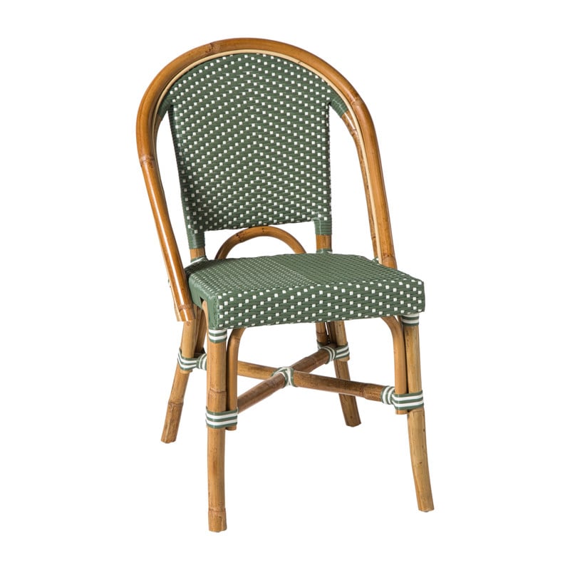 Tuinstoel Paris - groen/wit - 87x57x48 cm