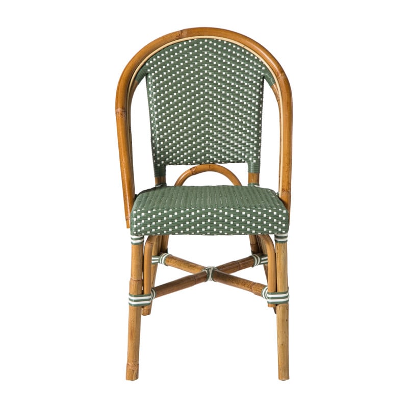 Tuinstoel Paris - groen/wit - 87x57x48 cm