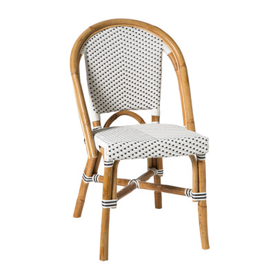 Bistrostoel Paris - zwart/wit - 87x57x48 cm