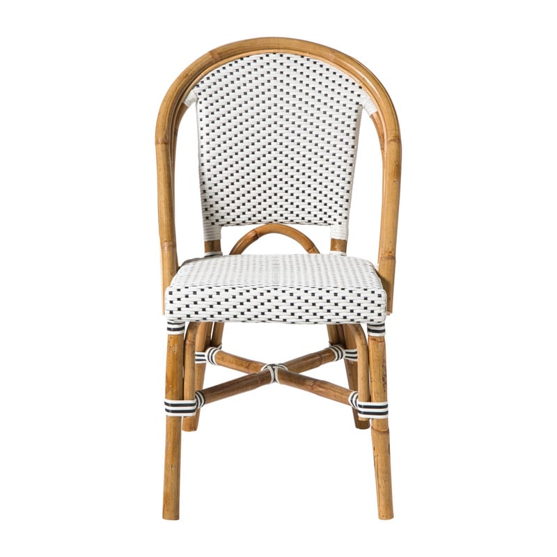 Tuinstoel Paris - zwart/wit - 87x57x48 cm