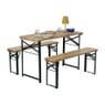Inklapbare picknickset compact - bruin - set van 3