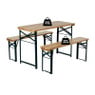 Inklapbare picknickset compact - bruin - set van 3